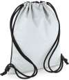 BG137 BagBase Reflective Gymsac Oxford Grey colour image